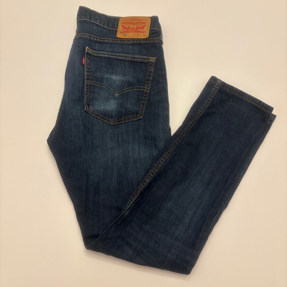 Levi's 510 Skinny Jeans Men's 33x32 Dark Wash Stretch Denim Blue